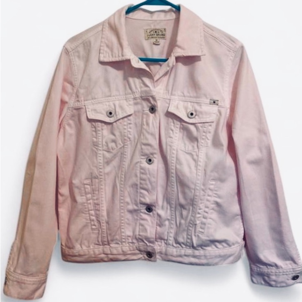 Lucky Brand pale pink denim jacket
